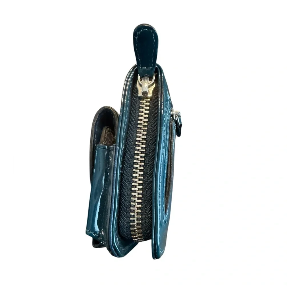 Brighton Mini Crossbody Zip Organizer Patent Leather Bag